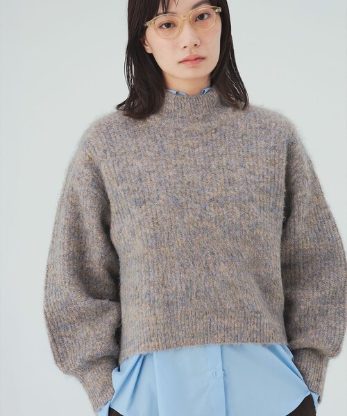 BEAMS HEART(ビームスハート)の「ミックスシャギー ハイネック ニット プルオーバー(ニット/セーター・レディース・ホワイト系その他7/ブラウン・FREE)」の7枚目の写真