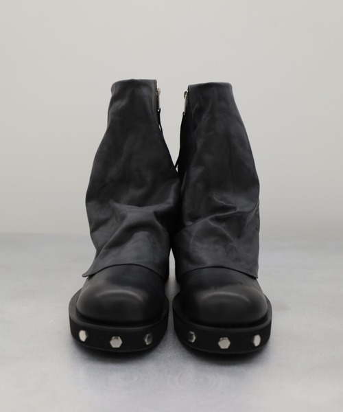 OUAT(オーユーエーティー)の「ASTRO LAYERED BOOTS(ブーツ・メンズ・ブラック・41/42)」の1枚目の写真