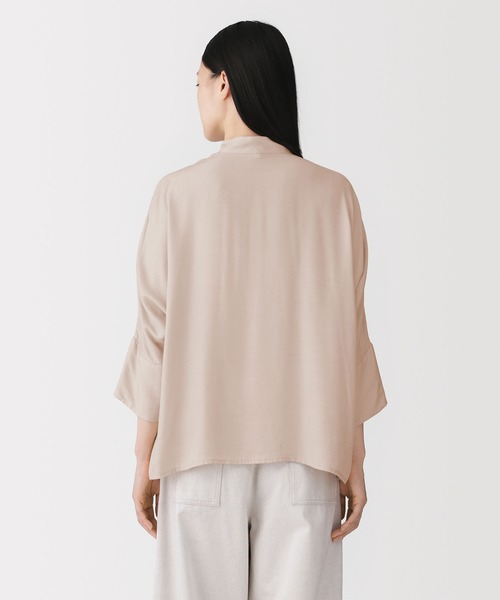 MUJI Labo(ムジラボ)の「婦人 キュプラ混七分袖シャツ(シャツ/ブラウス・レディース・ピンク・M/L)」の4枚目の写真