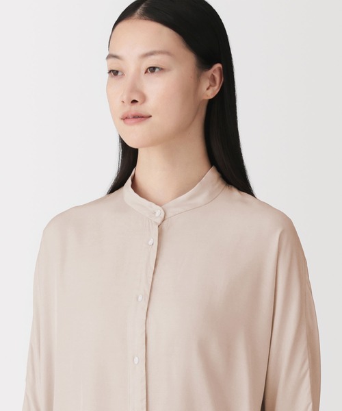 MUJI Labo(ムジラボ)の「婦人 キュプラ混七分袖シャツ(シャツ/ブラウス・レディース・ピンク・M/L)」の5枚目の写真