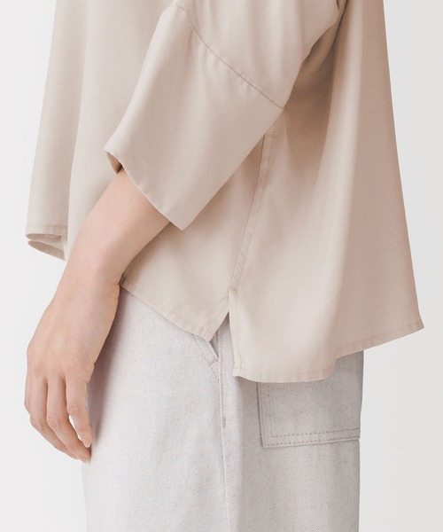 MUJI Labo(ムジラボ)の「婦人 キュプラ混七分袖シャツ(シャツ/ブラウス・レディース・ピンク・M/L)」の6枚目の写真