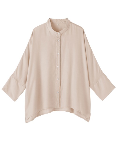 MUJI Labo(ムジラボ)の「婦人 キュプラ混七分袖シャツ(シャツ/ブラウス・レディース・ピンク・M/L)」の9枚目の写真