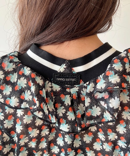 anna sui nyc（アナ スイ エヌ ワイ シー）の「MARY フリルトップス（Tシャツ/カットソー・レディース・ブラウン/ブラック・FREE）」の5枚目の写真
