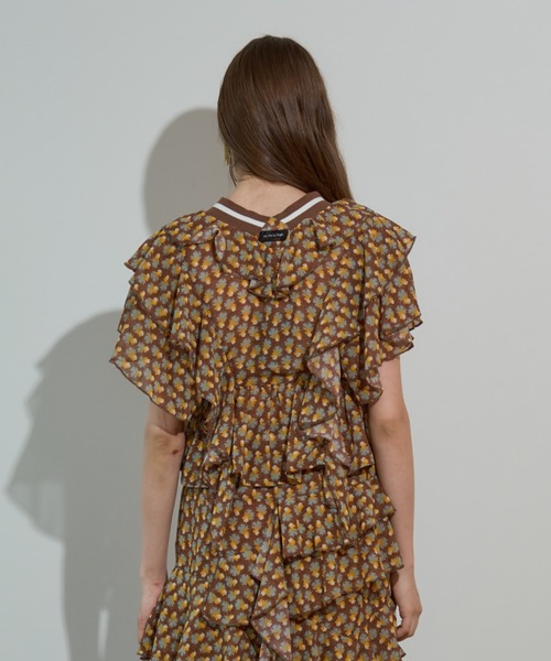 anna sui nyc（アナ スイ エヌ ワイ シー）の「MARY フリルトップス（Tシャツ/カットソー・レディース・ブラウン/ブラック・FREE）」の8枚目の写真
