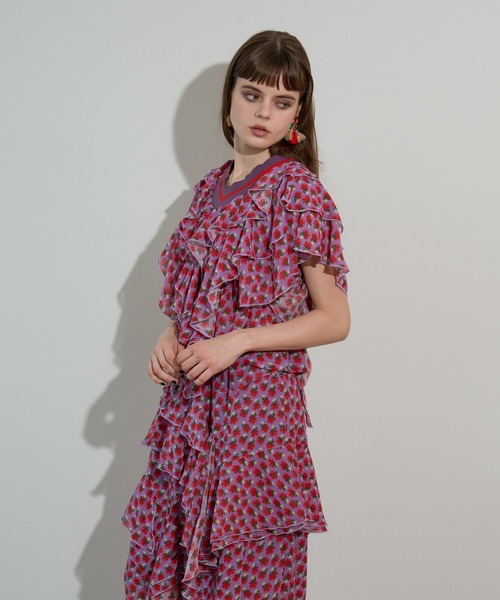 anna sui nyc（アナ スイ エヌ ワイ シー）の「MARY フリルトップス（Tシャツ/カットソー・レディース・ブラウン/ブラック・FREE）」の20枚目の写真