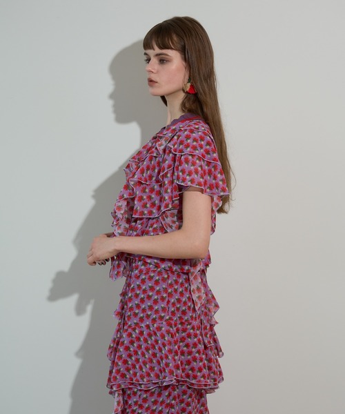 anna sui nyc（アナ スイ エヌ ワイ シー）の「MARY フリルトップス（Tシャツ/カットソー・レディース・ブラウン/ブラック・FREE）」の21枚目の写真