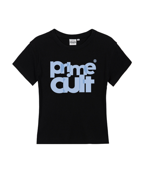 PRIMATE(プライメイト)の「TAPE レディース スリムフィット 半袖Tシャツ 6 COLORS(Tシャツ/カットソー・レディース・ホワイト×ブルー/ブラック×ブルー/ホワイト×ピンク/ブラック×ピンク/アイボリー系1/アイボリー系2・SMALL/MEDIUM/LARGE)」の3枚目の写真