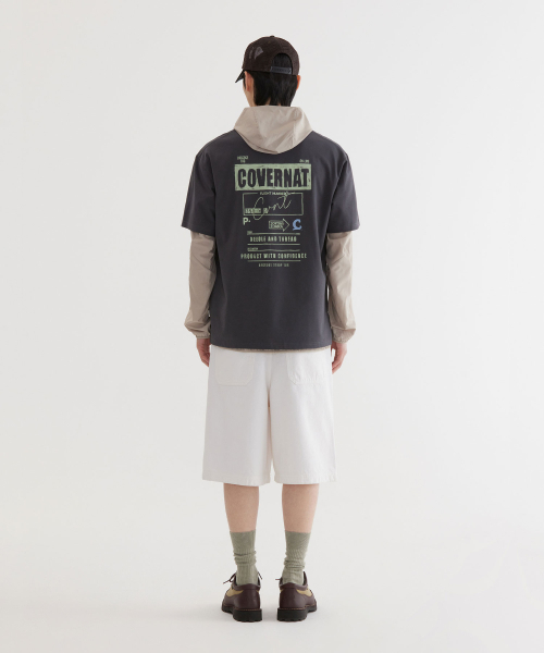 COVERNAT（カバーナット）の「スピマ 排気ジググラフィック Tシャツ Charcoal（Tシャツ/カットソー・レディース・その他・LARGE/MEDIUM/XX-LARGE/X-LARGE/SMALL/X-SMALL）」の4枚目の写真