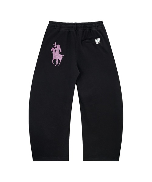 SUPPLIER(サプライヤー)の「スエットパンツ|9090 x SUPPLIER Rhinestone Logo Curve Sweat Pants|SUPPLIER(スウェットパンツ・メンズ・ブラック・SMALL/MEDIUM)」の9枚目の写真