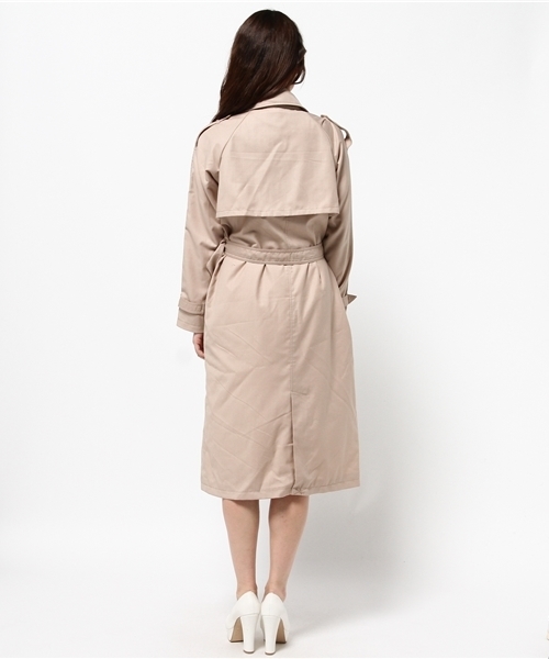 one after another NICE CLAUP（ワンアフターアナザーナイスクラップ）の「ロングトレンチコート（トレンチコート・レディース・ライトベージュ/ベージュ/カーキ・FREE）」の7枚目の写真