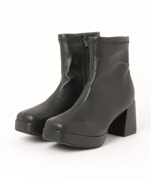 ABC-MART(エービーシーマート)の「JOLI ENCORE(FR) ジョリー・アンコール STRETCH SHORT BOOTS 7.5 ストレッチショートブーツ7.5 JE-52 BLACK(ブーツ・レディース・ブラック・SMALL/MEDIUM/LARGE/X-LARGE)」の1枚目の写真