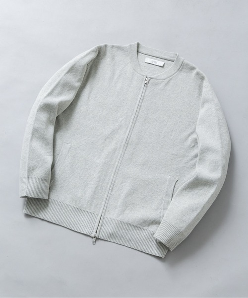 URBAN RESEARCH ROSSO MEN（アーバンリサーチロッソメン）の「『マシンウォッシャブル』コットンミラノリブニットジップブルゾン（ブルゾン・メンズ・チャコールグレー/ライトグレー/ブラック/ネイビー・LARGE/MEDIUM/X-LARGE）」の3枚目の写真