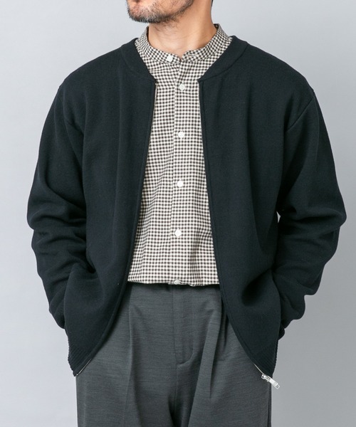 URBAN RESEARCH ROSSO MEN（アーバンリサーチロッソメン）の「『マシンウォッシャブル』コットンミラノリブニットジップブルゾン（ブルゾン・メンズ・チャコールグレー/ライトグレー/ブラック/ネイビー・LARGE/MEDIUM/X-LARGE）」の15枚目の写真