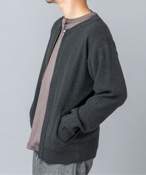 URBAN RESEARCH ROSSO MEN（アーバンリサーチロッソメン）の「『マシンウォッシャブル』コットンミラノリブニットジップブルゾン（ブルゾン・メンズ・チャコールグレー/ライトグレー/ブラック/ネイビー・LARGE/MEDIUM/X-LARGE）」の18枚目の写真