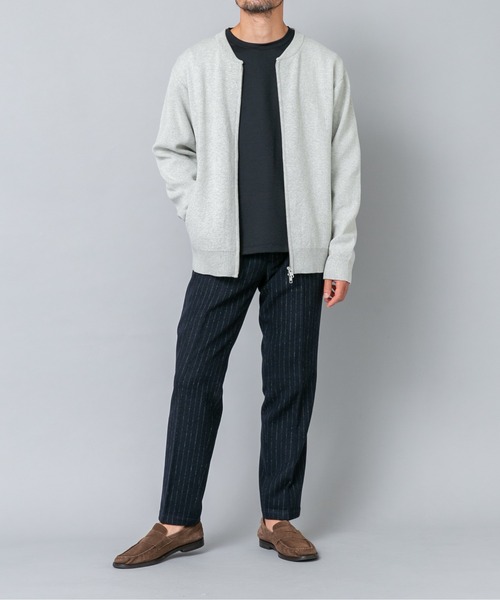 URBAN RESEARCH ROSSO MEN（アーバンリサーチロッソメン）の「『マシンウォッシャブル』コットンミラノリブニットジップブルゾン（ブルゾン・メンズ・チャコールグレー/ライトグレー/ブラック/ネイビー・LARGE/MEDIUM/X-LARGE）」の11枚目の写真