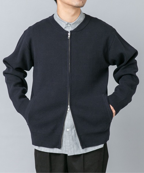 URBAN RESEARCH ROSSO MEN（アーバンリサーチロッソメン）の「『マシンウォッシャブル』コットンミラノリブニットジップブルゾン（ブルゾン・メンズ・チャコールグレー/ライトグレー/ブラック/ネイビー・LARGE/MEDIUM/X-LARGE）」の12枚目の写真