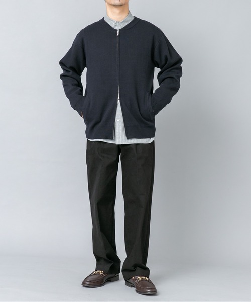 URBAN RESEARCH ROSSO MEN（アーバンリサーチロッソメン）の「『マシンウォッシャブル』コットンミラノリブニットジップブルゾン（ブルゾン・メンズ・チャコールグレー/ライトグレー/ブラック/ネイビー・LARGE/MEDIUM/X-LARGE）」の6枚目の写真