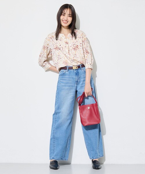INDIVI(インディヴィ)の「【6分袖】アートドット柄ブラウス(シャツ/ブラウス・レディース・アイボリー系/ブラック系・15 /13/05/38)」の5枚目の写真