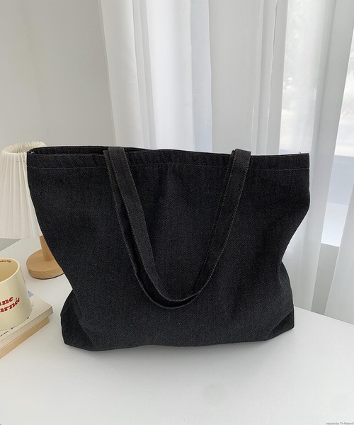 VIBGYOR(ヴィブジョー)の「Mignonjour/デニムトートバッグ M2971(トートバッグ・レディース・ブルー/ブラック/ライトブルー・FREE)」の5枚目の写真