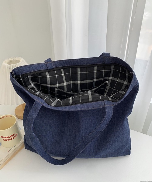 VIBGYOR(ヴィブジョー)の「Mignonjour/デニムトートバッグ M2971(トートバッグ・レディース・ブルー/ブラック/ライトブルー・FREE)」の8枚目の写真