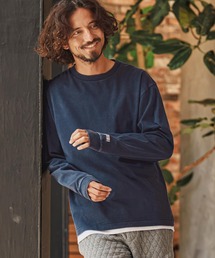 mlt5864- Barcode Embroidery Faded Long Sleeve Tee ロングスリーブTシャツ(F26F260)