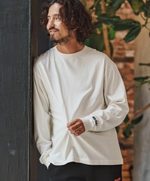 mlt5864- Barcode Embroidery Faded Long Sleeve Tee ロングスリーブTシャツ(F26F260)