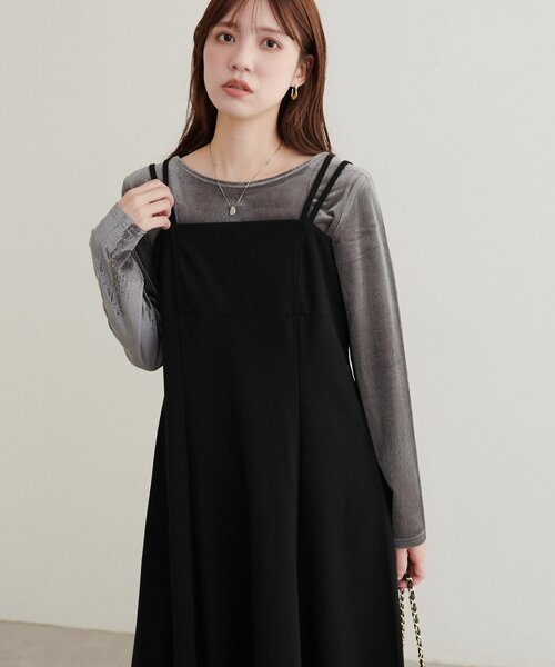 natural couture(ナチュラルクチュール)の「前後2WAY長袖プルオーバー(Tシャツ/カットソー・レディース・ブラック/ブラウン/アイボリー/チャコールグレー・FREE)」の11枚目の写真