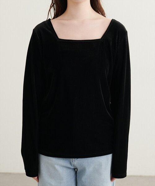 natural couture(ナチュラルクチュール)の「前後2WAY長袖プルオーバー(Tシャツ/カットソー・レディース・ブラック/ブラウン/アイボリー/チャコールグレー・FREE)」の17枚目の写真