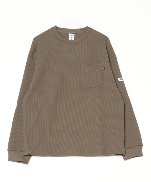 CONVERSE(コンバース)の「コンバース CONVERSE シンセティックワッフル クルートップ M(Tシャツ/カットソー・メンズ・アイボリー/ブラック/オリーブ・M/L/LL)」の1枚目の写真