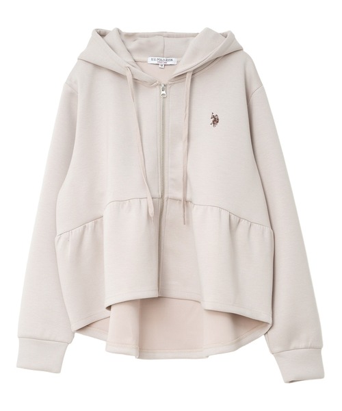 U.S. POLO ASSN.（ユーエスポロアッスン）の「[ U.S. POLO ASSN. ] ぺプラムダイバーパーカー（パーカー・レディース・杢グレー/ベージュ系・M）」の13枚目の写真