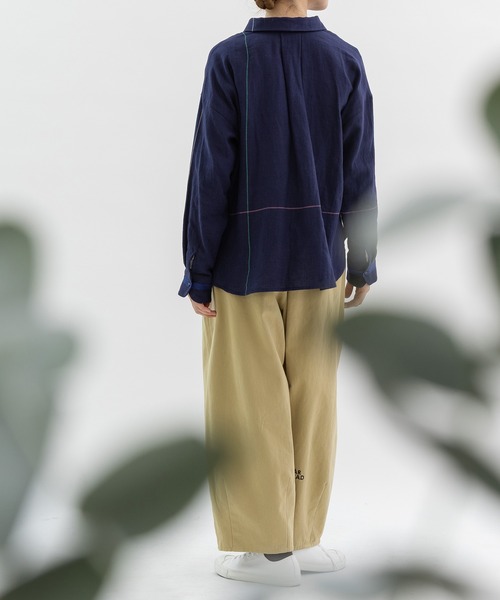 nop de nod（ノップドゥノッド）の「Pommeボリューム裾ダーツパンツ（その他パンツ・レディース・インディゴブルー/ブラック/ベージュ・M）」の6枚目の写真