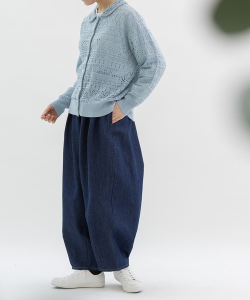nop de nod（ノップドゥノッド）の「Pommeボリューム裾ダーツパンツ（その他パンツ・レディース・インディゴブルー/ブラック/ベージュ・M）」の12枚目の写真