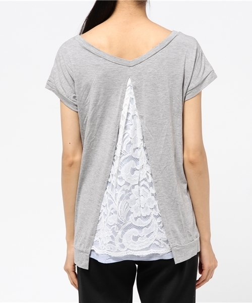 SweetMommy(スウィートマミー)の「レーシーバックスリットトップス(マタニティウェア/グッズ・レディース・コーラル/杢グレー/ブラック/ネイビー/カーキ/グレー系その他・M/L)」の11枚目の写真