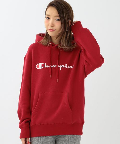 Champion(チャンピオン)の「Another Edition×Champion ロゴパーカー/ BCAE×Champion LOGO PK●(パーカー・レディース・ホワイト/ライトグレー/レッド・フリー)」の1枚目の写真