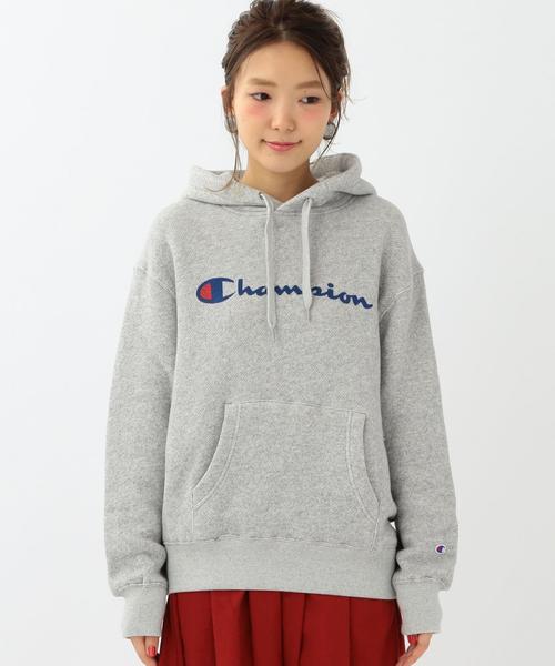 Champion(チャンピオン)の「Another Edition×Champion ロゴパーカー/ BCAE×Champion LOGO PK●(パーカー・レディース・ホワイト/ライトグレー/レッド・フリー)」の6枚目の写真
