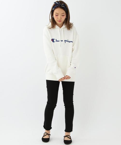 Champion(チャンピオン)の「Another Edition×Champion ロゴパーカー/ BCAE×Champion LOGO PK●(パーカー・レディース・ホワイト/ライトグレー/レッド・フリー)」の11枚目の写真