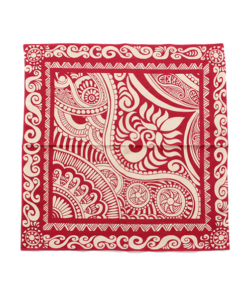 チャイハネ(チャイハネ)の「【チャイハネ】トライバルバンダナ(バンダナ/スカーフ・メンズ・ブラック/ナチュラル/レッド・FREE)」の3枚目の写真