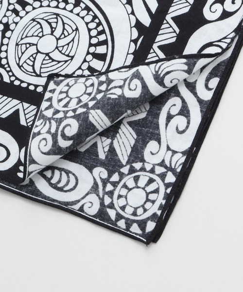 チャイハネ(チャイハネ)の「【チャイハネ】トライバルバンダナ(バンダナ/スカーフ・メンズ・ブラック/ナチュラル/レッド・FREE)」の6枚目の写真