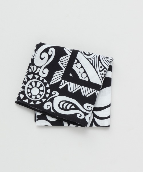 チャイハネ(チャイハネ)の「【チャイハネ】トライバルバンダナ(バンダナ/スカーフ・メンズ・ブラック/ナチュラル/レッド・FREE)」の5枚目の写真