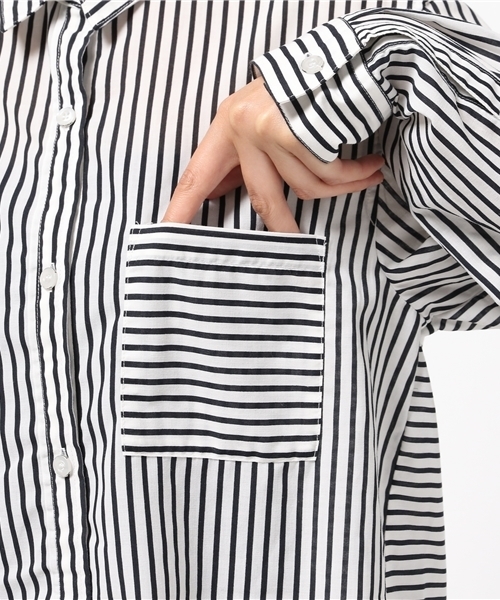 SLY(スライ)の「MULTI COLOR LONG SH(シャツ/ブラウス・レディース・オフホワイト/カーキ/ブラックミックス/ブルー系その他・FREE)」の10枚目の写真