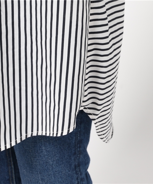 SLY(スライ)の「MULTI COLOR LONG SH(シャツ/ブラウス・レディース・オフホワイト/カーキ/ブラックミックス/ブルー系その他・FREE)」の11枚目の写真