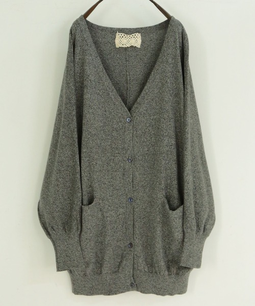 n'OrLABEL（ノアールレーベル）の「『ドルマン綿ニットカーディガン』（カーディガン/ボレロ・レディース・グレー/レッド/ブラック/カーキ/オートミール/ネイビー/イエロー系その他/ブラウン系その他/グレー系その他/レッド系その他/グリーン系その他/グレー系その他2/ブルー系その他/オレンジ系その他/ワインレッド/スモークピンク/ライトブルー/コーラルピンク/ダークブルー/イエロー/ベージュ/ラベンダー/スカイブルー/オレンジ系/ダークパープル/ターメリック/ブルー系その他2/ピンク・FREE）」の5枚目の写真