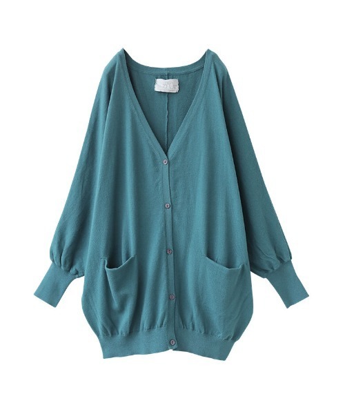 n'OrLABEL（ノアールレーベル）の「『ドルマン綿ニットカーディガン』（カーディガン/ボレロ・レディース・グレー/レッド/ブラック/カーキ/オートミール/ネイビー/イエロー系その他/ブラウン系その他/グレー系その他/レッド系その他/グリーン系その他/グレー系その他2/ブルー系その他/オレンジ系その他/ワインレッド/スモークピンク/ライトブルー/コーラルピンク/ダークブルー/イエロー/ベージュ/ラベンダー/スカイブルー/オレンジ系/ダークパープル/ターメリック/ブルー系その他2/ピンク・FREE）」の15枚目の写真