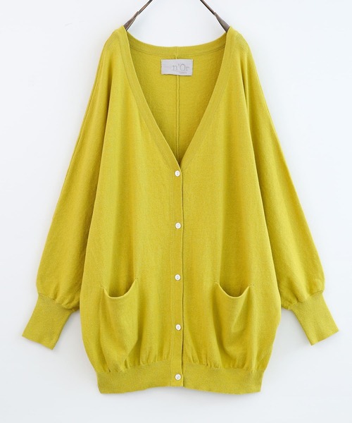 n'OrLABEL（ノアールレーベル）の「『ドルマン綿ニットカーディガン』（カーディガン/ボレロ・レディース・グレー/レッド/ブラック/カーキ/オートミール/ネイビー/イエロー系その他/ブラウン系その他/グレー系その他/レッド系その他/グリーン系その他/グレー系その他2/ブルー系その他/オレンジ系その他/ワインレッド/スモークピンク/ライトブルー/コーラルピンク/ダークブルー/イエロー/ベージュ/ラベンダー/スカイブルー/オレンジ系/ダークパープル/ターメリック/ブルー系その他2/ピンク・FREE）」の21枚目の写真