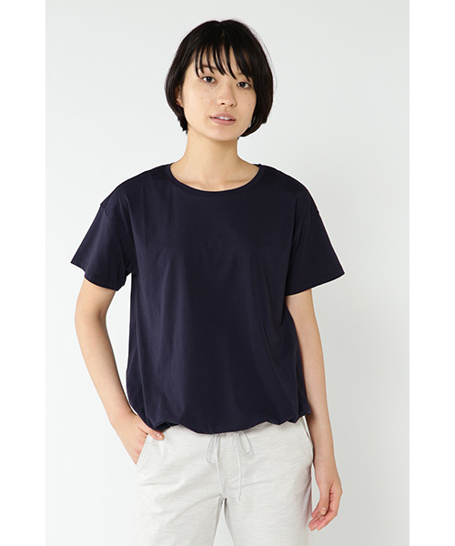 human woman（ヒューマンウーマン）の「【入荷禁止】72/2サイロプレミアム天竺カットソー（Tシャツ/カットソー・レディース・ホワイト/グレー/ネイビー/グレー系その他・MEDIUM）」の4枚目の写真
