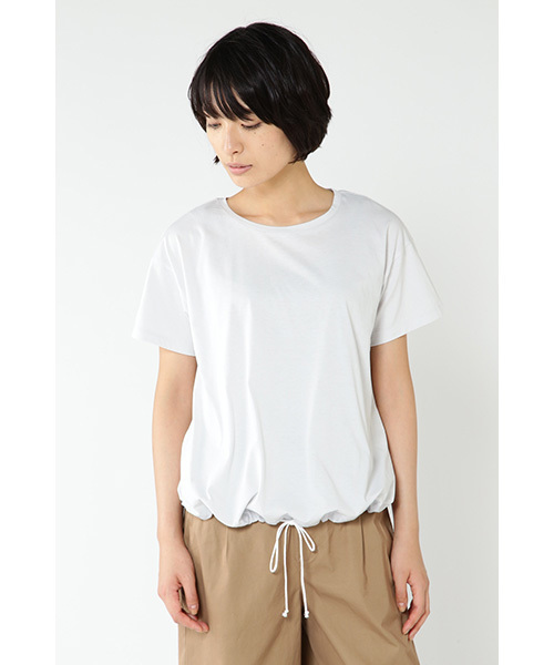 human woman（ヒューマンウーマン）の「【入荷禁止】72/2サイロプレミアム天竺カットソー（Tシャツ/カットソー・レディース・ホワイト/グレー/ネイビー/グレー系その他・MEDIUM）」の2枚目の写真