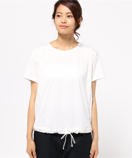 human woman（ヒューマンウーマン）の「【入荷禁止】72/2サイロプレミアム天竺カットソー（Tシャツ/カットソー・レディース・ホワイト/グレー/ネイビー/グレー系その他・MEDIUM）」の8枚目の写真
