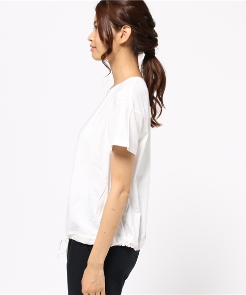 human woman（ヒューマンウーマン）の「【入荷禁止】72/2サイロプレミアム天竺カットソー（Tシャツ/カットソー・レディース・ホワイト/グレー/ネイビー/グレー系その他・MEDIUM）」の9枚目の写真
