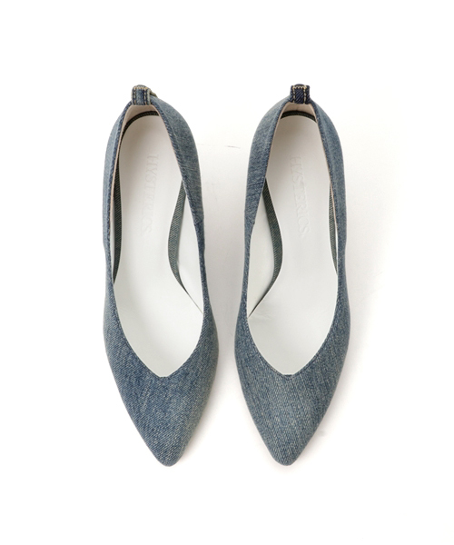 HYSTERIC GLAMOUR(ヒステリックグラマー)の「DENIM POINTED TOE パンプス(パンプス・レディース・インディゴブルー/ダークインディゴブルー・23cm/24cm/25cm)」の6枚目の写真