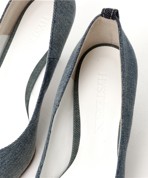 HYSTERIC GLAMOUR(ヒステリックグラマー)の「DENIM POINTED TOE パンプス(パンプス・レディース・インディゴブルー/ダークインディゴブルー・23cm/24cm/25cm)」の8枚目の写真